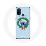 &Uuml;mbris Oppo A53 Stitch Snow jaoks Merry Christmas Blue