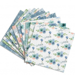 24 tk Materjal Paber Peen lillemustrid Scrapbooking paber DIY k&auml;sit&ouml;&ouml;tarbed kooli mitmev&auml;rviline