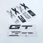 Uus v&auml;ike GT X1 X3 X4 X5 X6 X7 ABS embleem BMW E36 E39 E70 E90 F10 F30 auto pagasiruumi nimesildi logo kleebis kroom l&auml;ikiv must glossy black gray