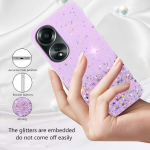 &Uuml;mbris OPPO A78 A58 A18 A38 A79 4G A98 A96 A76 A16 A15 A57 A77 5G Reno 10 Pro 8 7 Lite 6 kaanega l&auml;bipaistev Glitter l&auml;ikiv Bling silikoon, pehme &otilde;huke OPPO A96