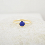 Lapis lazuli &uuml;mmargune kividest s&otilde;rmus, kuhjutatav s&otilde;rmus, 925 sterlingh&otilde;be, kollase kullaga s&otilde;rmus, k&auml;sit&ouml;&ouml;ehted, s&otilde;rmus naistele, s&uuml;nnip&auml;evakingitus 5