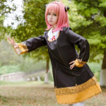 Anime Spy X Perekost&uuml;&uuml;m Anya Forger Cosplay Kost&uuml;&uuml;m &Uuml;likonnad Kleit Must Vormis Seelik T&uuml;drukud Koolilapsed T&auml;iskasvanud Naiste r&otilde;ivad Cos Eden Academy XXL