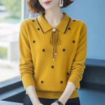 Spring Top Pullover Lapel Western Style Sviiter Kootud Sviiter S&uuml;gis Mugav Mitmek&uuml;lgne Alumine S&auml;rk Lahtine Jacquard Pullover Sviiter XXXXL punane