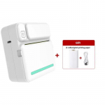 C19 MINI Print kaasaskantav termoprinter fototasku termiline etiketiprinter 58 mm printimine juhtmevaba Bluetooth Android IOS Blue