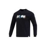 Nike Logo Tr&uuml;kiga &Uuml;mmarguse Kaelusega Pikkade Varrukatega Spordis&auml;rk Meeste Topid Must DZ2860-010 M