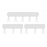 3 tk Beebivoodi siini lihtsasti paigaldatav kaitse, pehme servaga v&otilde;revoodi kaitserauad valge