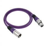 1 pakk 3 kontaktiga Dmx kaablid Isased emased XLR plaastrikaablid DMX512 signaalikaabli mikrofoni kaabel XLR kaabel lilla