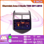 Icreative autoraadio Chevrolet Aveo 2 Sonic T300 jaoks 2011-2015 Multimeediumipleier Navigatsioon GPS 2 din 2din Android Autoradio CarPlay 2+32GB