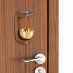 Poepidajate uksekell Jaapani stiilis v&auml;ike puidust uksekell kauplustele Aedadele Round