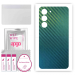 apgo Protective Skin Sticker for the back compatible with Samsung Galaxy S23, Wrap Film, Foil, Vinyl - Pattern Carbon Chameleon CAKA1