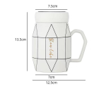 P&otilde;hjamaade stiilis lihtne kruus keraamiline veetass peegeltassi kate kruus kohvitass piimatass suure mahutavusega joogitass