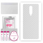 apgo Protective Skin Sticker for the back compatible with OnePlus 8, Wrap Film, Foil, Vinyl - Pattern Transparent Carbon