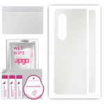 apgo Protective Skin Sticker for the back compatible with Samsung Galaxy Z Fold 3, Wrap Film, Foil, Vinyl - Pattern Matte Transparent