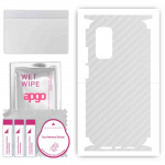 apgo Protective Skin Sticker for the back+sides compatible with Xiaomi Mi 10T 5G, Full Wrap Film, Foil, Vinyl - Pattern Transparent Carbon
