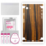 apgo Protective Skin Sticker for the back+sides compatible with Apple iPhone SE 2020, Full Wrap Film, Foil, Vinyl - Pattern Tigerwood