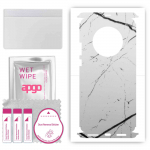 apgo Protective Skin Sticker for the back+sides compatible with Huawei Mate 40 Pro, Full Wrap Film, Foil, Vinyl - Pattern White Marble