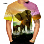 3D loomade T-s&auml;rk Meeste 3D-printimisega T-s&auml;rgid Kaelusega T-s&auml;rgid Hip Hop Meeste vabaaja l&uuml;hikeste varrukatega mustad T-s&auml;rgid Suvetop S