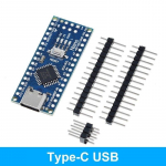 Atmega328 CH340 MINI Type-C Nano 3.0 USB-C arendusplaadi moodul ATmega328P CH340G 5V 16M mikrokontrollerplaat Arduino jaoks Type-C USB Unwelded