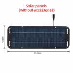 Fotogalvaaniline p&auml;ikesepaneel 12 V kaasaskantav v&auml;listingimustes kasutatav mobiilne p&auml;ikeseenergia laadija IP65 veekindel haagissuvila / paadi / mootorratta jaoks 【1】Solar panels (without accessories)