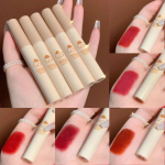 Lip Glaze Set Matte Mist Velour Lip Mud Natural White Non-stick Cup Moisturizing and hydrating Lip Balm Waterproof lipstick Long-lasting Set makeup