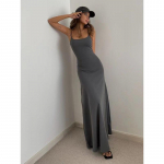 Naiste suvine p&auml;itsekleit, alumine kleit, v&ouml;&ouml;koht, pikad &otilde;hukesed seljata kleidid S hall v&auml;rv