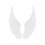 2 tk autokleebis Dekoratiivne peegeldav veekindel loominguline universaalne Car Angel Wing auto kere valge