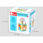 Puidust m&auml;nguasjad Oxfordi puidust tegevuskuubik, motoorsete oskuste kuubik, puidust lab&uuml;rindim&auml;nguasi, helmestega aas, v&auml;ikelastele, suur 15.5*15.5*30.5cm