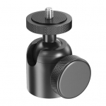 Alumiiniumisulamist minikuulpea 360 kraadi p&ouml;&ouml;ratav 45295 3/8-tolline kruviga metallist LED-videovalgusti 1/4inch