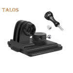 Tegevuskaamera kiivrikinnitus P&otilde;rutuskindel disain Lihtne pingutamine Kiiresti paigaldatav Spordikaamera kiivri kronsteini hoidik GOPRO 12/11 jaoks must