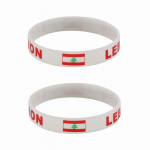 2 tk Liibanoni lipuga silikoonist k&auml;ev&otilde;rud spordim&auml;ngu k&auml;epaelad rahvuslipud randmepael meestele naistele motiveeriv kummipael moeaksessuaarid kingitused 2pcs