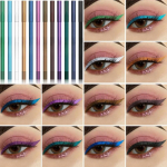 12 v&auml;rvi P&auml;rlmutter Lasting Eye Liner Pencil V&auml;rviline Pigment Veekindel silmapliiats Meik Silmakosmeetika Silmapliiats