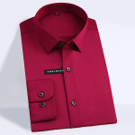Stretch Bamboo Fiber Soft mugavad pikkade varrukatega tugevad ametlikud meeste klassikalised sotsiaalsed s&auml;rgid S