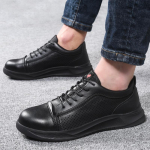 T&ouml;&ouml;kaitsejalatsid Meeste torkevastased h&auml;vimatust terasest varbakingad Kevlar sisetald T&ouml;&ouml;tossud Kaitsvad turvasaapad 36