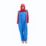 T&auml;iskasvanutele m&otilde;eldud kost&uuml;&uuml;m Super Mario Kigurumi Anime Pidžaama Halloweeni cosplay kost&uuml;&uuml;m L sinine/punane