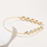 Uus kullav&auml;rvi lehtedega peapael Peakate kroon tiaara peakate jumalanna kreeka pea ehe pruudi pulmajuukse aksessuaarid