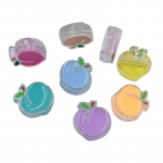 Peach Peadants Lahtised helmed Loomingulised poolringikujulised kroonlehed mood 4 tk k&auml;ev&otilde;ru Ebaregulaarse naeratusega DIY Ehted Aksessuaarid helmed Peach 4Pcs mitmev&auml;rviline