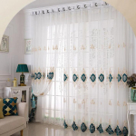 WTEMPO 2TK marli akende s&otilde;elumiseks Kodu pits perforeeritud kardin R&otilde;du Magamistuba Valmis kardin P&otilde;hjamaade akende s&otilde;elumine W150*H270cm*2pcs lilla