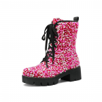 Litritega S&auml;delevad Peo Gooti Kingad Naistele L&auml;ikivad Paeltega Platvormkingad Paksude Kontsadega Pahkluukingad Pulmakleidid 40 roosa