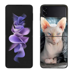 Sphinx Cat &uuml;mbris Samsung Galaxy Z Flip 3 Flip 5 4 5G must k&otilde;va mobiiltelefoni kate Samsung Z Flip 5 5G Luxury PC Shell Coque Fu Samsung Z Flip 3 5G