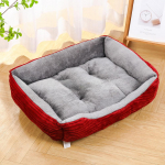 Kassivoodi koeravoodid Pet Kennel Square Palus rahustavad voodipadjad keskmisele v&auml;ikesele koerale Lemmikloomatarbed Aksessuaarid XXL(85X60CM) veinipunane v&auml;rv