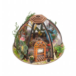 DIY miniatuurmaja komplekt t&auml;iskasvanutele ehitamiseks DIY k&auml;sit&ouml;&ouml;maja mudelkomplekt m&ouml;&ouml;bli ja t&ouml;&ouml;riistadega Tee oma loominguline kingitus (T&auml;helille Maja) 23*15*15cm