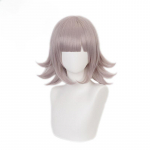 L&uuml;hikesed Cosplay-parukad Danganronpa Nanami Chiaki H&uuml;vastij&auml;tt Meeleheide Plaatinablond Parukas T&uuml;drukud Naised Piduparukas Halloween