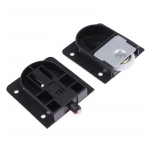 2paari riidekapp plastikust plaat kodu liugukse rihmaratas must liugukse ratas kapp nailon rihmaratas rippuv ratas