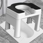 Vannitoa WC-tabur K&uuml;kitav tool Mugav libisemisvastane Kergesti puhastatav k&uuml;kitav pott 26.5cm white balck