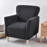 Banketi tugitooli kate Stretch Jacquard tooli katted 1-osaline diivani kate Pehme tugitooli kate &Uuml;he diivani kate M&ouml;&ouml;bli kaitse elutuppa must