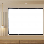 Movie Projector Screen 16:9 Thickened Portable Easy to Install Anti Crease Curtain 1.34x0.75m