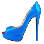 LOSLANDIFEN Seksikas Peep Toe Platform Naiste Pumbad 14cm &Uuml;lik&otilde;rged Lakknahast Kontsad Kingad Punased Pulma Tikkp&uuml;ksid Suur Suurus 43 44 43