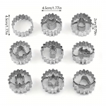 9 tk/karp Piparkoogimees Puu Sarved Kellukes&uuml;da Lumememm ja T&auml;hted J&otilde;uluk&uuml;psiste nugade komplekt 9pcs