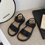 T&uuml;drukute sandaalid, suvised pehme tallaga libisemiskindlad rannakingad, mitmek&uuml;lgsed suured lasteprintsessikingad 26 must