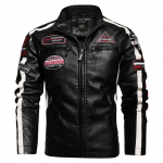 Nahast meeste s&uuml;gis- ja talvised mootorrattajoped Tikitud tikitud meeste nahkjakid S punane